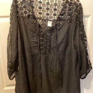 Elegant Black Lace Women's Top by BILA